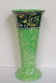 Maling Green Thumbprint Vase
