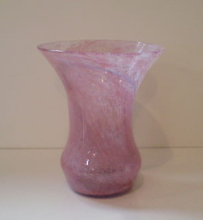 Hand Blown Art Glass Vase in the Style of Vasart