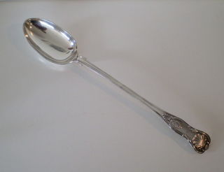 Sterling Silver Kings Pattern Stuffing Spoon, Sheffield 1928
