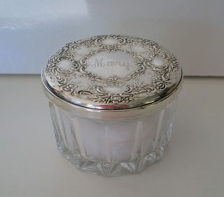 Powder Bowl with Sterling Silver Lid by Towle (USA)