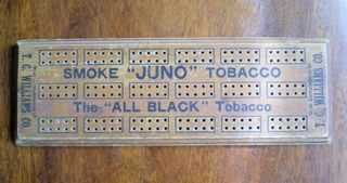 NZ Advertising Cribbage Board Smoke Juno Tobacco All Blacks