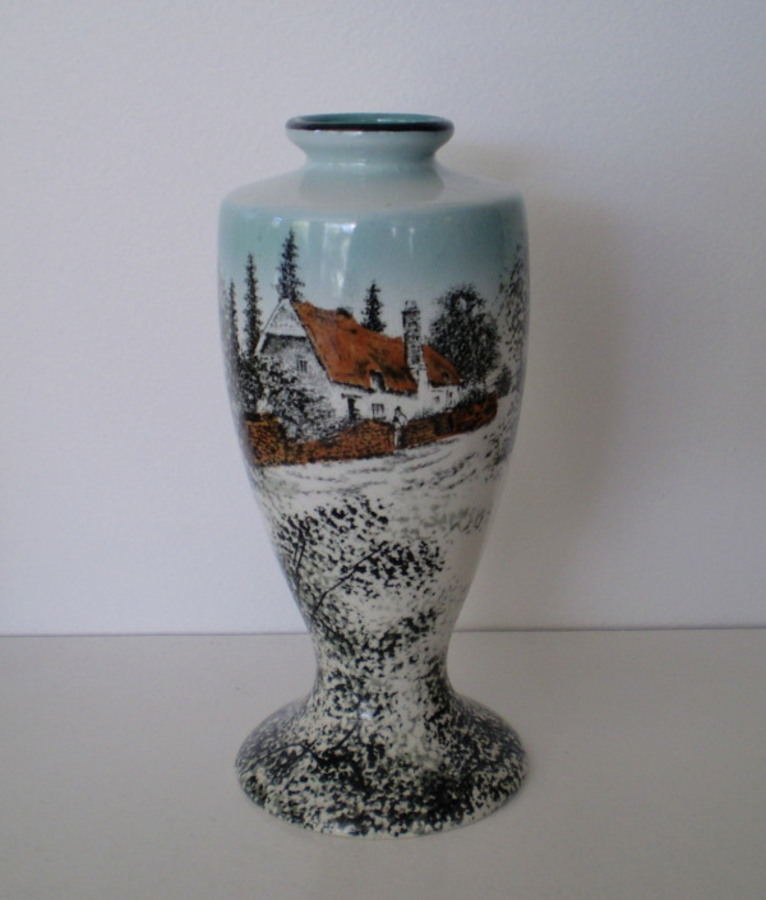 Empire Ware Snow Scene Vase