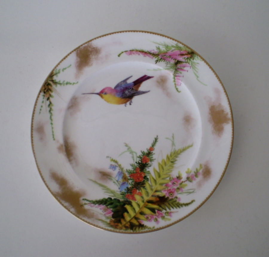 E J Bodley Hummingbird Plate