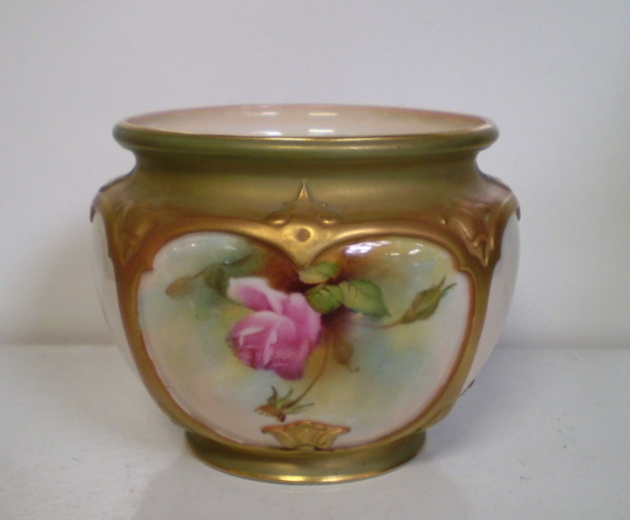 Royal Worcester James Hadley Vase Roses