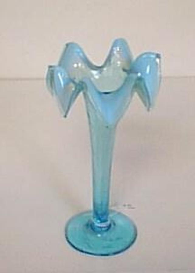 Fluted Victorian Glass Vase