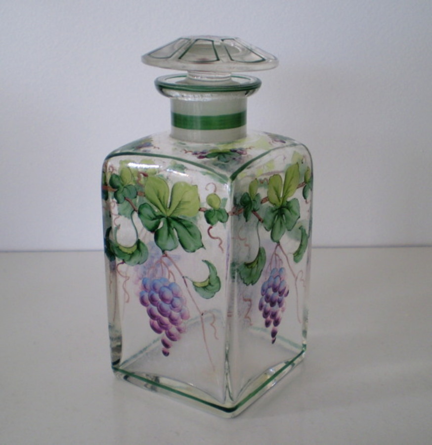 Victorian Hand Painted Toilet Water Bottle