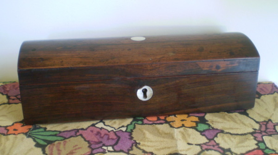 Rosewood Box with Mother of Pearl