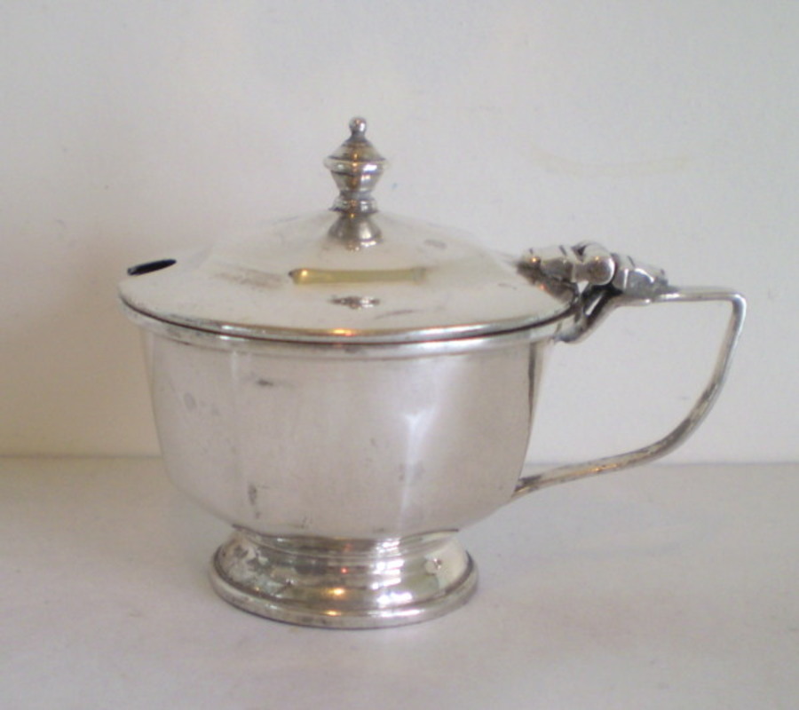 Sterling Silver Mustard Pot, Birmingham 1936