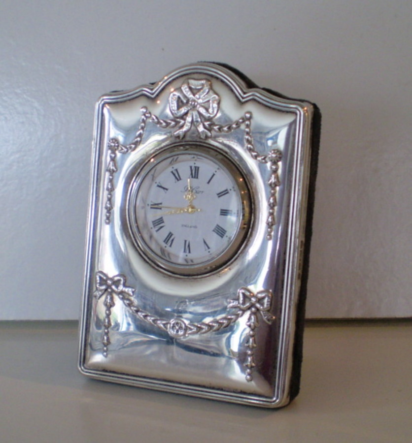 Sterling Silver Clock,  Sheffield 1994