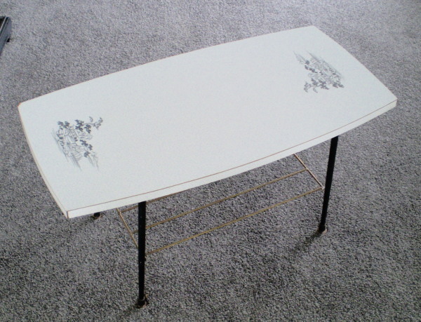 Retro Formica Coffee Table with Silhouette